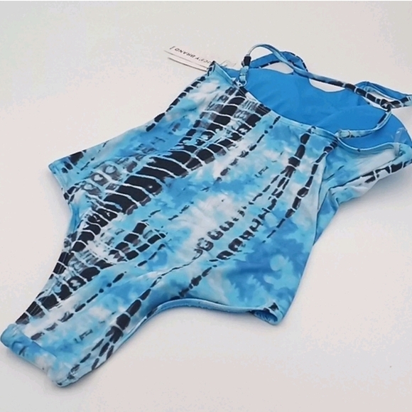Lucky Brand Blue and Black One-Piece Halter Swimsuit - Picture 6 of 11